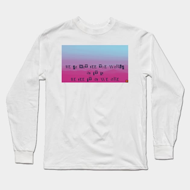 Internal perception-blue skies and rosie mountains Long Sleeve T-Shirt by TheSunGod designs 